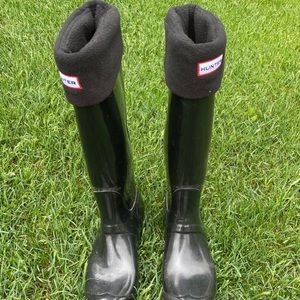 Black Glossy Hunter Boots